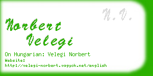 norbert velegi business card